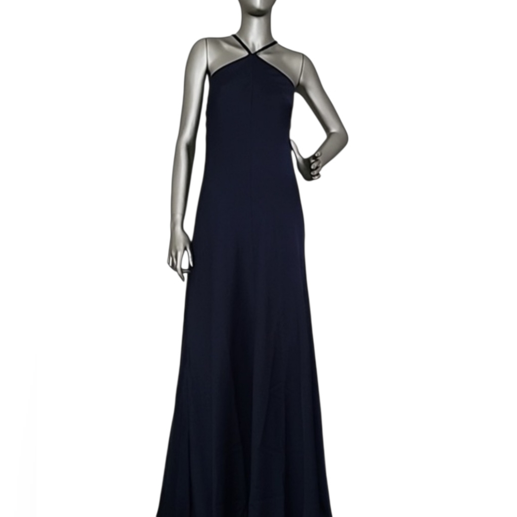Ted Baker Madora Cross Back Maxi Dress Dark Blue Size 1 Tb Usa 4